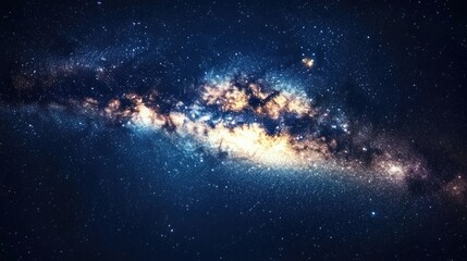 Poster - 3D cartoon depiction of the Milky Way in the night sky