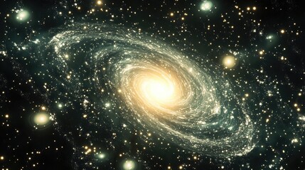 Aufkleber - Fractal image of a galaxy or constellation in a 3D cartoon rendering