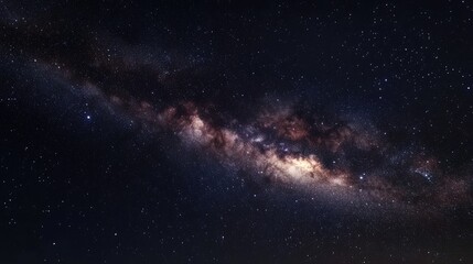 Poster - 3D cartoon depiction of the Milky Way in the night sky
