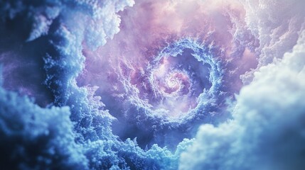 Poster - Abstract fractal patterns and shapes in a 3D cartoon rendering Infinite universe with mysterious psychedelic relaxation patterns Dynamic flowing natural forms and sacred geometry featuring mystica