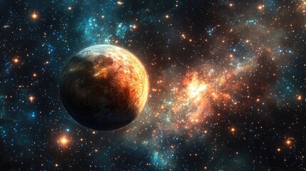 Aufkleber - Cosmos starry sky depicted in a 3D cartoon rendering