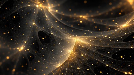 Poster - Fractal image of an abstract star galaxy or constellation in 3D cartoon rendering