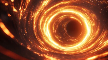 Leinwandbilder - Abstract ring background featuring a luminous swirling backdrop in a 3D cartoon rendering A glowing spiral creates an energy flow tunnel with a shining round frame and light circles effect A glowi