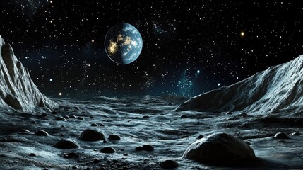 Aufkleber - High resolution deep space background for movie and film sky replacement featuring 3D cartoon rendering