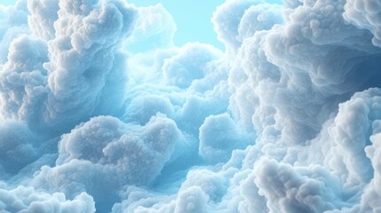 Poster - 3D cartoon rendering of abstract fractal clouds suitable as an element in projects related to the universe cosmos astronomy science and education