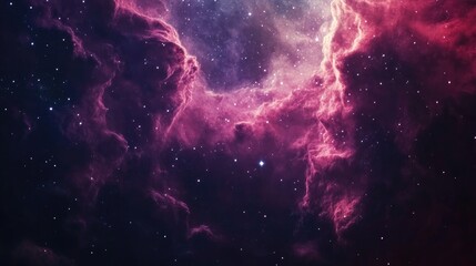 Fototapete - 2D illustration with a 3D cartoon rendering in a deep space stellar background featuring a black universe and a cold nebula