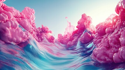Poster - Abstract background in 3D cartoon rendering