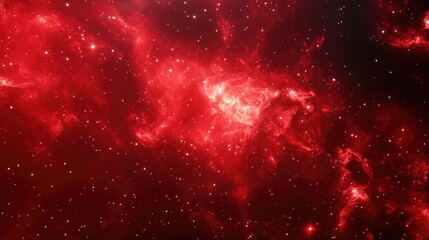 Poster - Cosmic space and stars depicted in a 3D cartoon rendering with an abstract background and red light effect showcasing a beautiful galaxy
