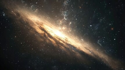 Aufkleber - Deep space star field illustrated in a 3D cartoon rendering featuring a universe filled with stars and gas in the far distant cosmos