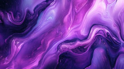 Aufkleber - Abstract graphic watercolor background with a 3D cartoon rendering Trendy template for design production featuring a stylish fractal fashion art and cosmic artwork Artistic purple pattern presente