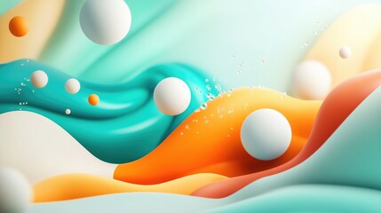 Poster - Colorful background template with gentle classic texture for graphic design works featuring a 3D cartoon rendering and ample copy space