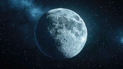Aufkleber - Artistic depiction of a fantasy moon in space created through 3D cartoon rendering Beautiful illustration of the universe