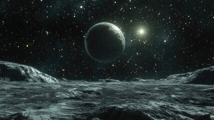 Aufkleber - Alien planet in space 3D cartoon rendering