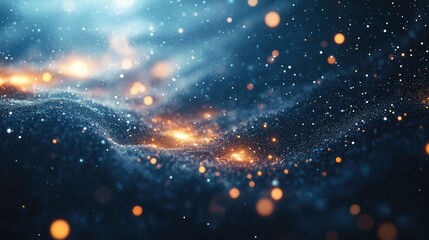 Poster - Endless universe with stars and galaxies in outer space depicted in a 3D cartoon rendering Cosmos art