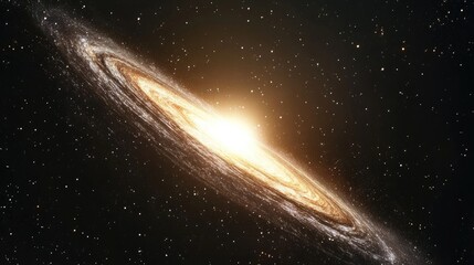 Aufkleber - Beautiful galaxy in deep space depicted through 3D cartoon rendering Cosmic wallpaper