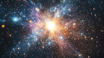 Aufkleber - High definition star field background featuring a 3D cartoon rendering of deep space Colorful starry night sky outer space background texture