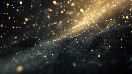 Poster - Night sky with numerous shining stars in a 3D cartoon rendering creating a natural abstract astro background