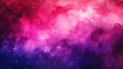 Poster - Abstract cosmic magenta multicolor texture in a 3D cartoon rendering featuring a neon pink and purple watercolor star background Paper textured aquarelle canvas designed for contemporary creativit
