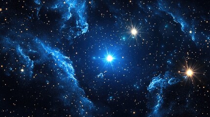 Poster - 3D cartoon depiction of a star field in deep space light years away from Earth