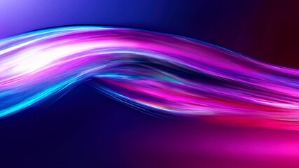 Poster - Dynamic, vibrant light waves in pink and blue hues, creating an energetic and futuristic abstract visual.
