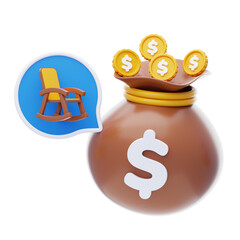 Poster - 3D Retirement Budget Planning Bag