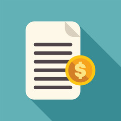 Poster - flat design vector illustration representing online payment or digital invoice
