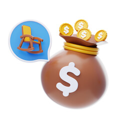 Poster - 3D Retirement Budget Planning Bag