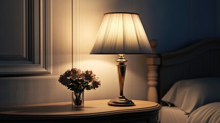 Poster - 3D rendering of an elegant bedside reading lamp