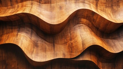 Poster - 3D rendering of an abstract wooden background