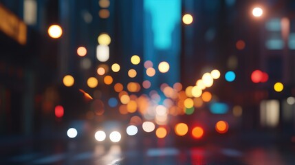 Aufkleber - 3d rendering of a night scene featuring bokeh effects