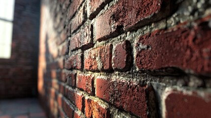 Poster - 3D rendering of a brick wall