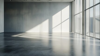 Poster - 3D rendering of a modern unfurnished interior space