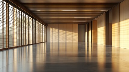 Poster - Empty interior with 3D rendering