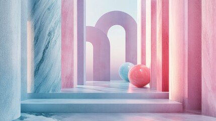 Poster - 3D rendering of a graphic art background design