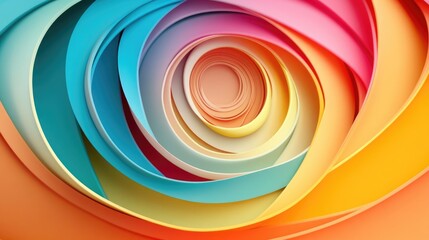 Poster - 3D Rendering of an Abstract Colorful Background in Modern Material Design Style