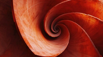 Poster - 3D rendering of abstract background featuring coiled shell geometry