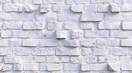 Poster - 3D rendering of a white brick wall