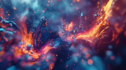 Poster - 3D rendering abstract wallpaper in 4K for websites wallpapers and designs with a UHD format of 3840x2160