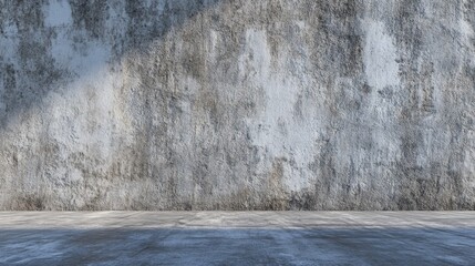 Poster - 3D rendering of a rough plastered cement wall background