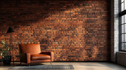 Poster - Modern wall featuring a 3D rendering of a brick design