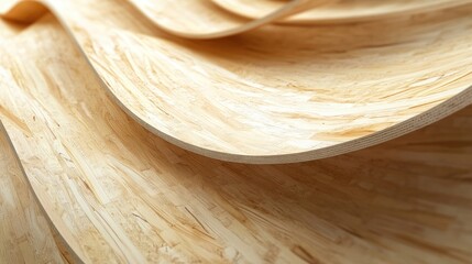 Poster - 3D rendering of a plywood background