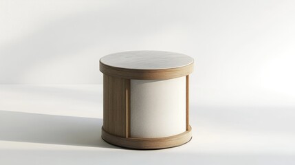 Poster - 3D rendering of a side table on a white background