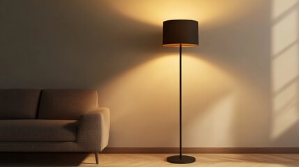 Poster - 3D rendering of an isolated floor lamp