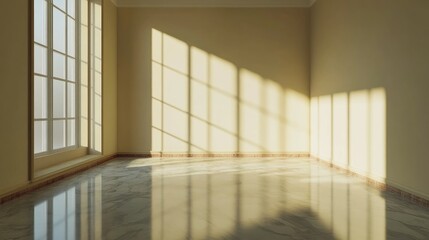 Poster - 3D rendering of an empty room interior