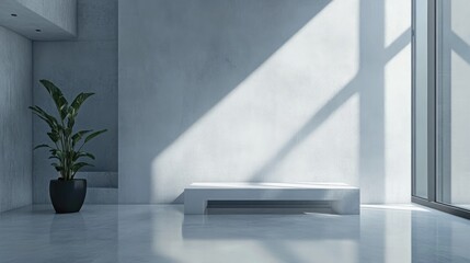 Poster - 3D Rendering of a Minimalist Indoor Space