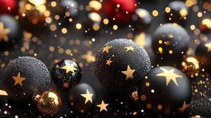 Poster - Creative abstract festive background decoration with 3D rendering