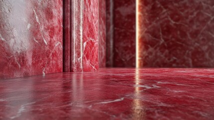 Poster - 3D rendering of red marble texture