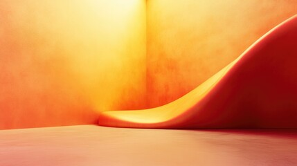Poster - 3D Rendering of a Warm Toned Gradient Background with Saturated Yellow to Red Transitions for Product Comparison Graphics