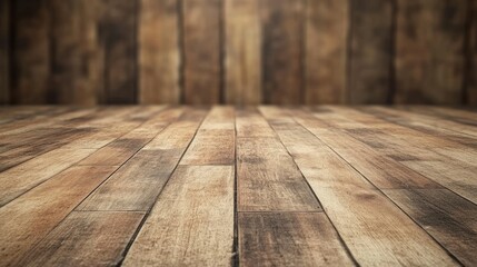 Poster - 3D rendering of a vintage wood plank background with empty space