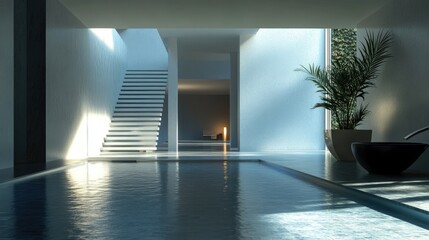 Poster - Contemporary luminous interior design 3D rendering g 1 3 3.png